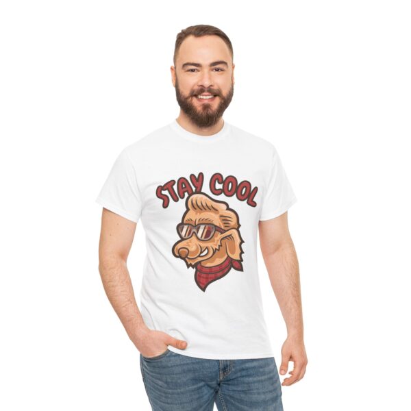 Stay Cool Retro Dog Men-T-Shirt White