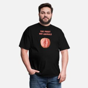 Eat Pussy Not Animals Shirt Feminist LGBT Vegan Ve black photo 3