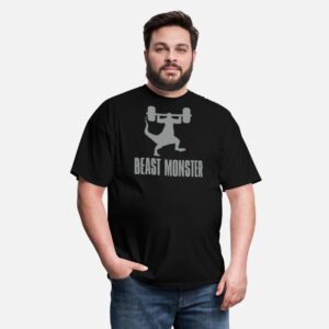 Funny Gym Beast Monster black photo 3