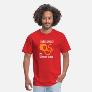 Funny Gym Best for Health Quote Gym Best for Healt red photo 1