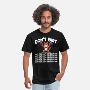 Funny Gym Cat Don't Fart Weightlifting for a Gym black photo 1