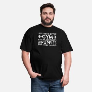 Funny Gym Shirt Funny Gym Just Think Of The Gym black photo 3