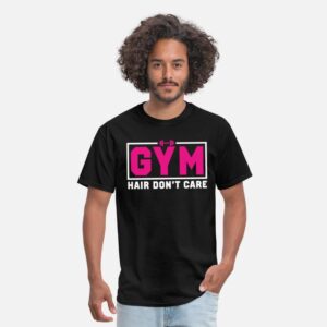 Gym Hair Funny Gym Workout Fitness Weightlifting F black photo 1