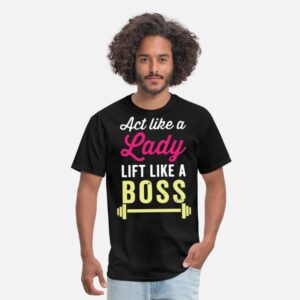 Gym Shirt cool Exercise Funny Workout Gym T-Shirt black photo 1