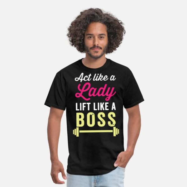 Gym Shirt cool Exercise Funny Workout Gym T-Shirt black photo 1
