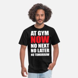 Gym Shirt cool Exercise Funny Workout Gym T-Shirt black photo 1