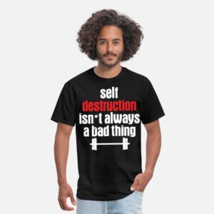 Gym Shirt cool Exercise Funny Workout Gym T-Shirt black photo 1