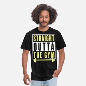 Gym Shirt cool Exercise Funny Workout Gym T-Shirt black photo 1