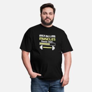 Gym Shirt cool Exercise Funny Workout Gym T-Shirt black photo 3