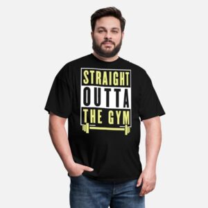 Gym Shirt cool Exercise Funny Workout Gym T-Shirt black photo 3