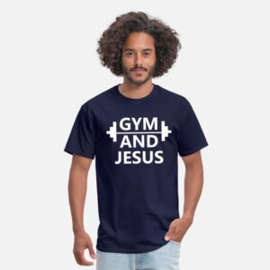 Gym Shirt cool Exercise Workout Funny Gym T-Shirt navy photo 1