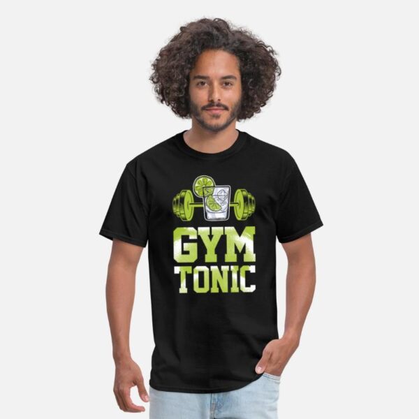 Gym Tonic Exercise And Cocktails Funny Gym Workout black photo 1