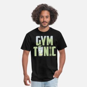 Gym Tonic Exercise And Cocktails Funny Gym Workout black photo 1