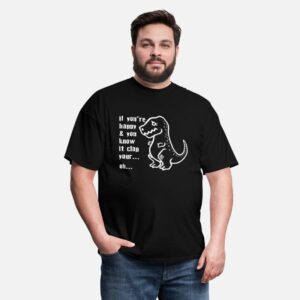 If Youre Happy Clap Your Hands Dinosaur T Rex Dino black photo 3