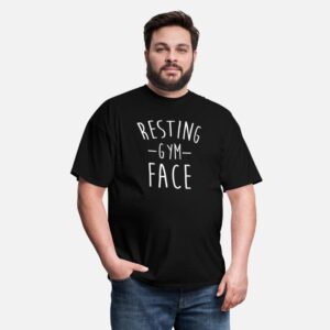 Resting Gym Face Shirt Funny Cute Gym Workout black photo 3