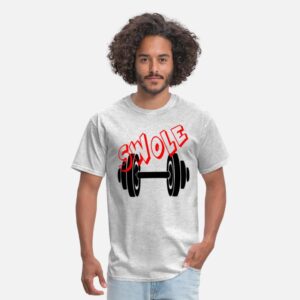 SWOLE - FUNNY GYM COUPLE heather gray photo 1