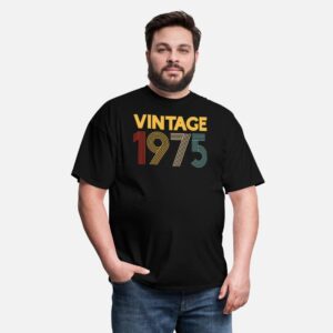 Vintage 1975 50th Birthday Gift Men Women Birthday black photo 3