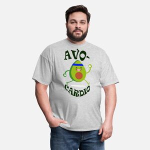 avocardio gym funny tee heather gray photo 3