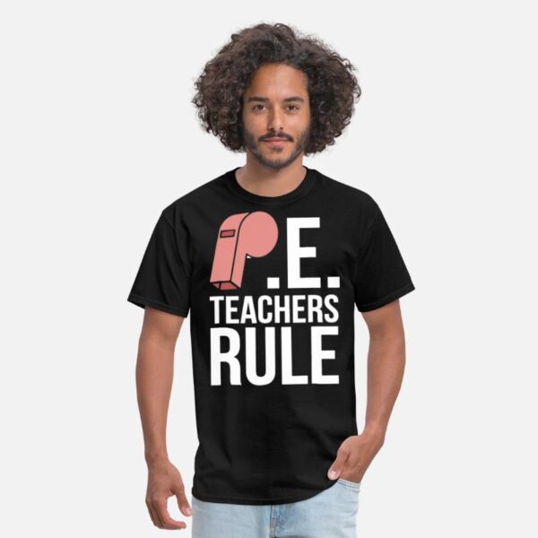 pe teachers rule funny school gym class gym black photo 1