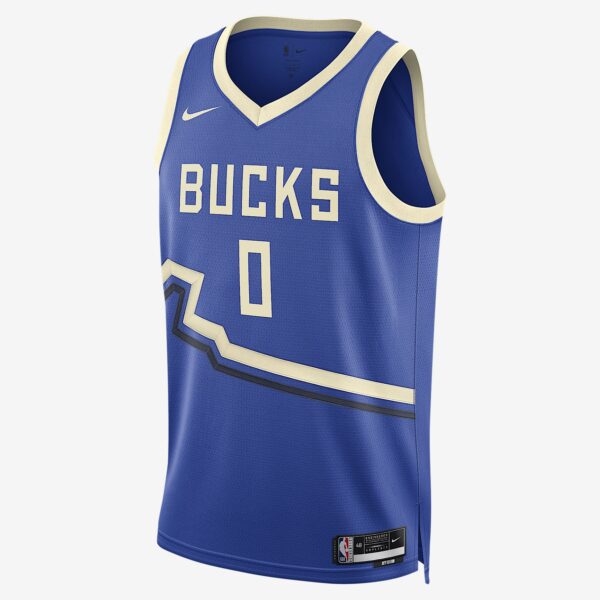 Damian Lillard Milwaukee Bucks 2024/25 City Edition Men's Nike Dri-FIT NBA Swingman Jersey 1