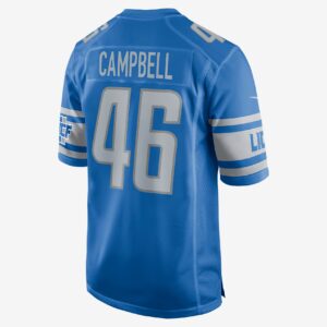 NFL Detroit Lions (Jack Campbell) Men's Game Football Jersey 2