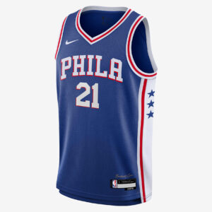 Joel Embiid Philadelphia 76ers 2023/24 Icon Edition Big Kids' Nike NBA Swingman Jersey 1