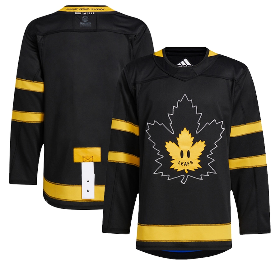 Toronto Maple Leafs x drew house adidas Authentic Toronto Maple Leafs x drew house Alternate Blank Jersey - Black photo 3 topcoolteez