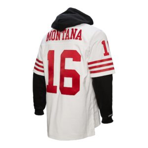 Joe Montana San Francisco 49ers Mitchell & Ness Player Name & Number Hoodie Legacy Jersey - White photo 3 topcoolteez