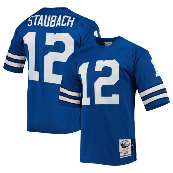 Roger Staubach Dallas Cowboys 1971 Mitchell & Ness Authentic Throwback Retired Player Jersey - Royal photo 1 topcoolteez