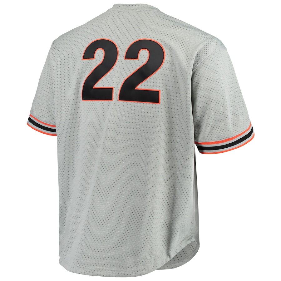 Will Clark San Francisco Giants Mitchell & Ness Big & Tall Cooperstown Collection Mesh Batting Practice Jersey - Gray photo 3 topcoolteez