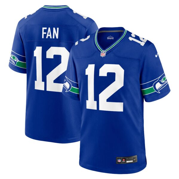 12s Seattle Seahawks Nike Throwback Player Game Jersey - Royal photo 1 topcoolteez