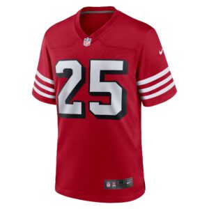Elijah Mitchell San Francisco 49ers Nike Alternate Team Game Jersey - Scarlet photo 2 topcoolteez