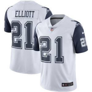 Ezekiel Elliott Nike Dallas Cowboys Color Rush Vapor Limited Jersey - White photo 1 topcoolteez