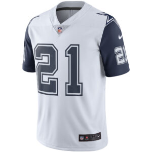 Ezekiel Elliott Nike Dallas Cowboys Color Rush Vapor Limited Jersey - White photo 2 topcoolteez