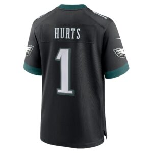 Jalen Hurts Philadelphia Eagles Nike Alternate Game Jersey - Black photo 3 topcoolteez
