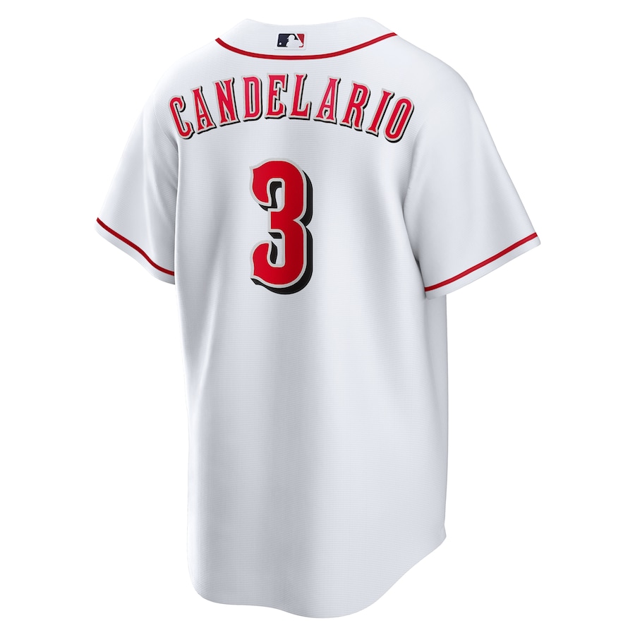 Jeimer Candelario Cincinnati Reds Nike Home Topcoolteez Jersey - White photo 3 topcoolteez