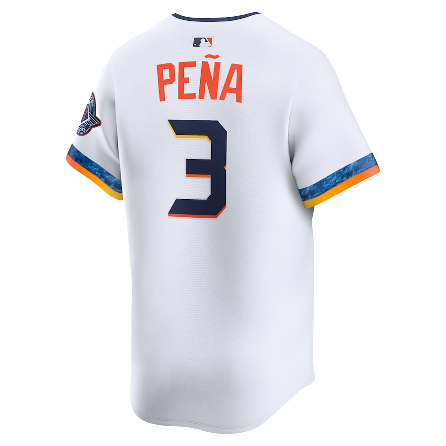 Jeremy Peña Houston Astros Nike 2025 City Connect Limited Player Jersey - White photo 3 topcoolteez