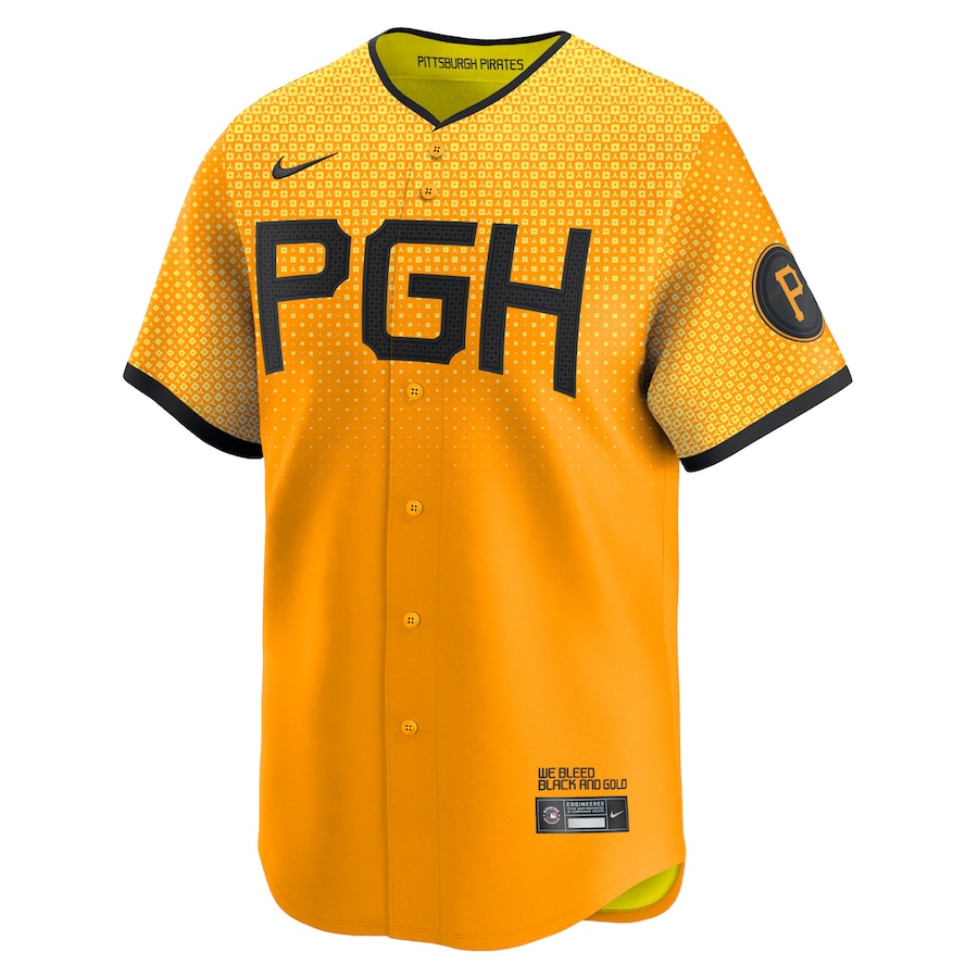 Ke'Bryan Hayes Pittsburgh Pirates Nike City Connect Limited Player Jersey - Gold photo 2 topcoolteez