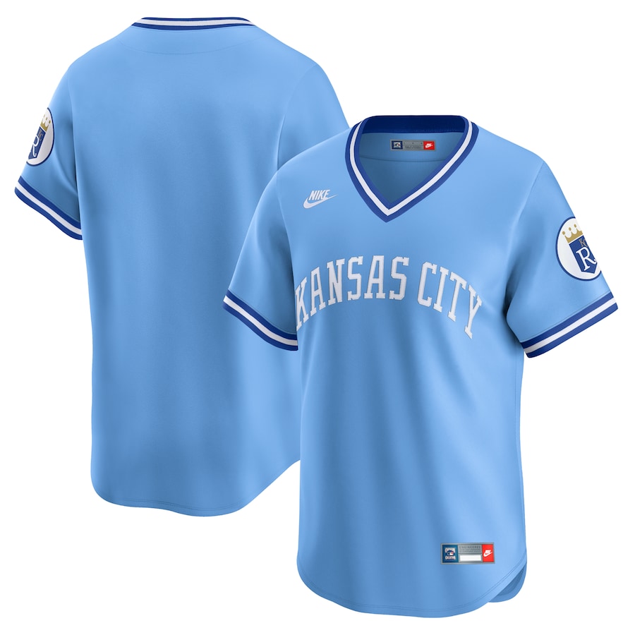 Kansas City Royals Nike Cooperstown Collection Limited Jersey - Light Blue photo 1 topcoolteez