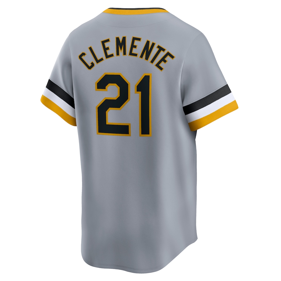 Roberto Clemente Pittsburgh Pirates Nike Throwback Cooperstown Collection Limited Jersey - Gray photo 3 topcoolteez