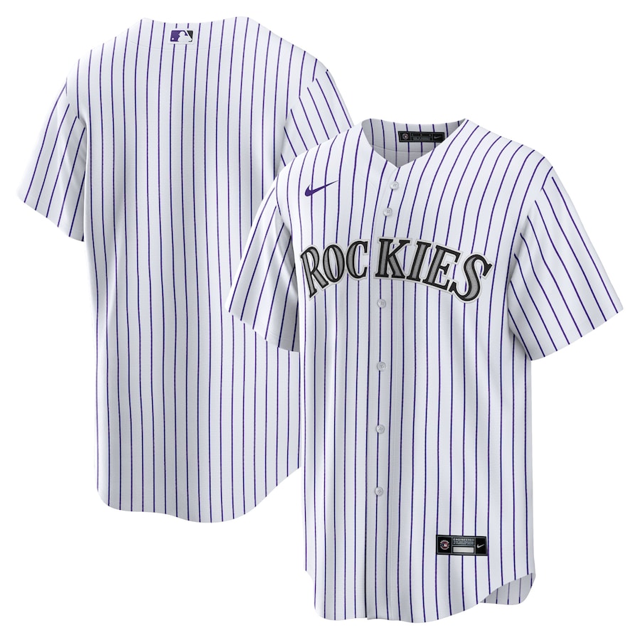 Colorado Rockies Nike Home Blank Topcoolteez Jersey - White photo 1 topcoolteez