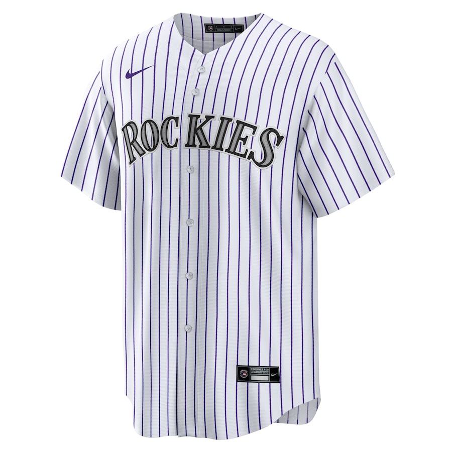 Colorado Rockies Nike Home Blank Topcoolteez Jersey - White photo 2 topcoolteez
