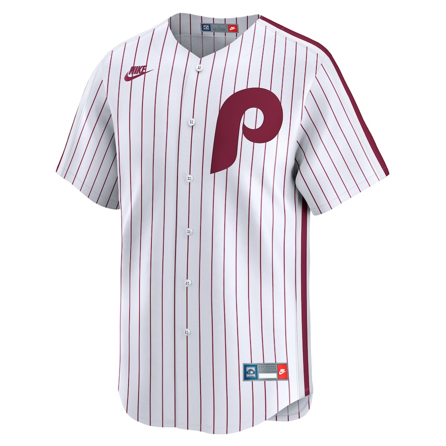 Philadelphia Phillies Nike Throwback Cooperstown Collection Limited Jersey - White photo 2 topcoolteez