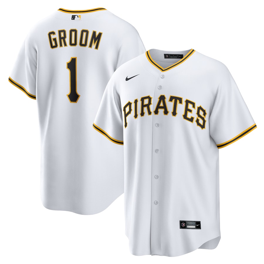 Pittsburgh Pirates Nike #1 Groom Home Topcoolteez Jersey - White photo 1 topcoolteez