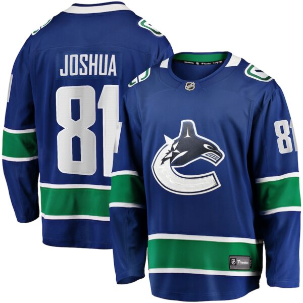 Dakota Joshua Vancouver Canucks Fanatics Home Premier Breakaway Player Jersey - Blue photo 1 topcoolteez