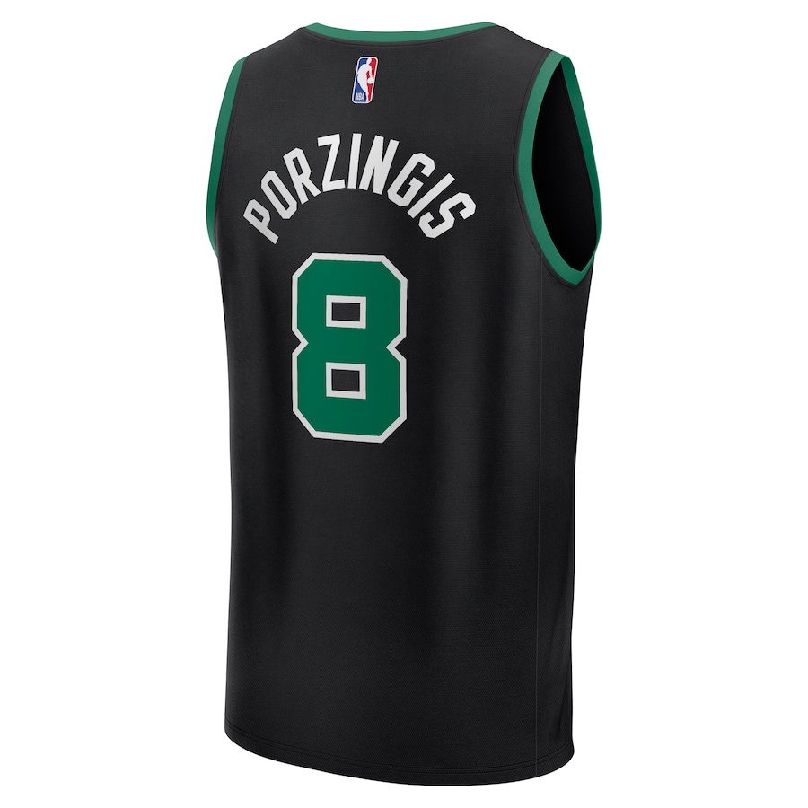 Kristaps Porzingis Boston Celtics Fanatics Fast Break Replica Player Jersey - Statement Edition - Black photo 3 topcoolteez