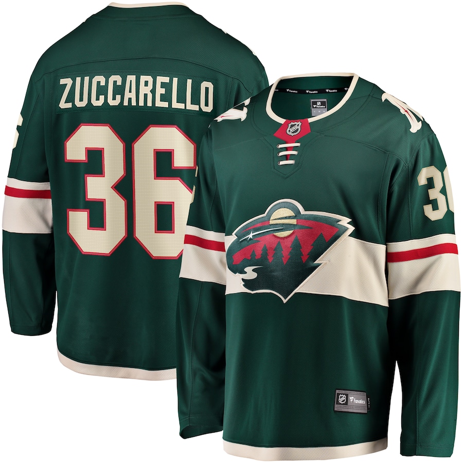 Mats Zuccarello Minnesota Wild Fanatics Team Color Breakaway Player Jersey - Green photo 1 topcoolteez