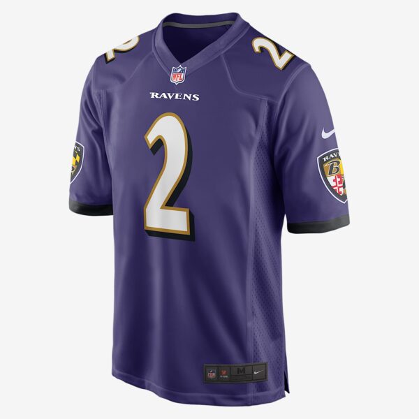 Nate Wiggins Baltimore Ravens Men's Nike NFL Game Football Jersey 1