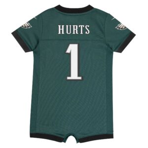 Jalen Hurts Philadelphia Eagles Nike Newborn & Infant Game Romper Jersey - Midnight Green photo 3 topcoolteez