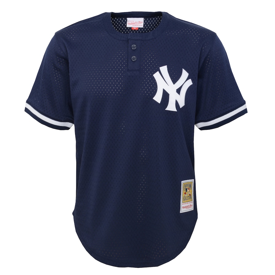 Derek Jeter New York Yankees Mitchell & Ness Preschool Cooperstown Collection Mesh Batting Practice Jersey - Navy photo 2 topcoolteez